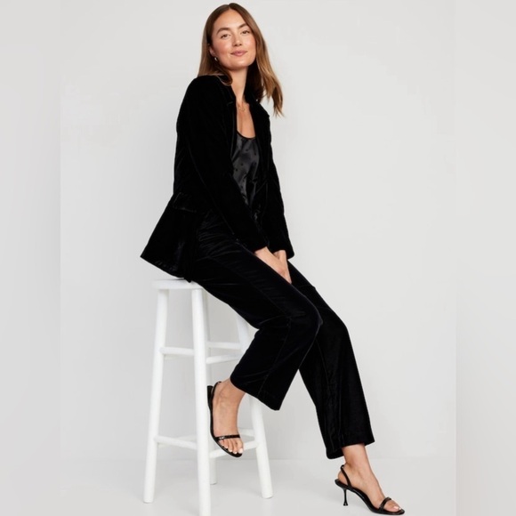 NWT! Extra High-Waisted Pleated Taylor Trouser Velvet Pants - Multiple 💎 - Picture 1 of 10